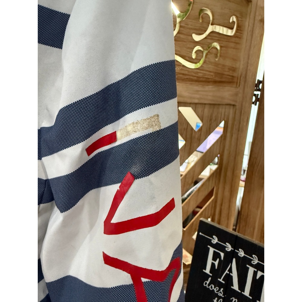 Nautica Striped XS Zip Jacket Adjustable Waist Hidden Hood Sleeve Logo Detail - Picture 3 of 4